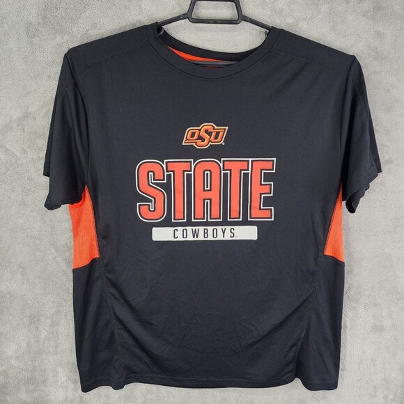 Mens Oklahoma State Cowboys ProEdge Shirt Black & Orange Athletic Wear Size XL - Picture 2 of 8